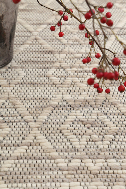 Bellora Diamond Beige Wool Rug