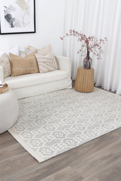 Bellora Diamond Grey Wool Rug