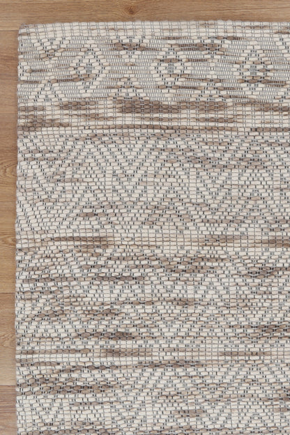 Bellora Chevron Beige Wool Rug