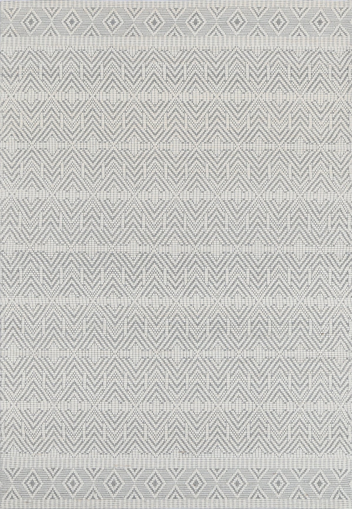 Bellora Chevron Light Grey Wool Rug