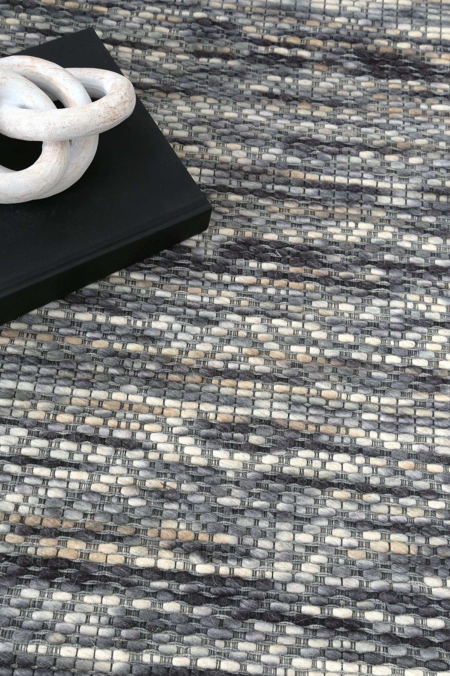 Bellora Chevron Stone Wool Rug