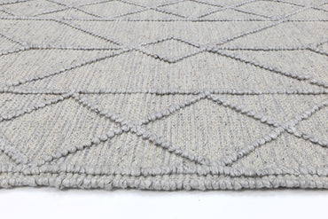 Shoreline Interweave Tribal Grey Wool Rug