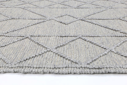 Shoreline Interweave Tribal Grey Wool Rug