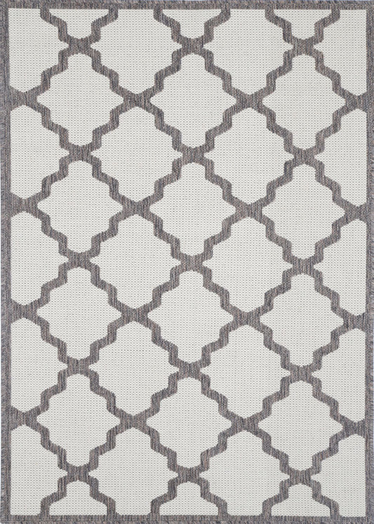 Briarwood Cream and Grey Geometric Rug