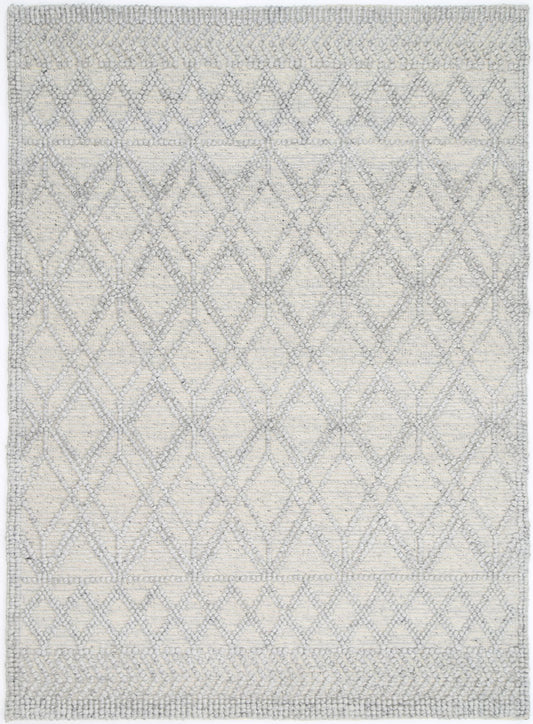 Shoreline Cobblestone Tribal Grey Wool Rug