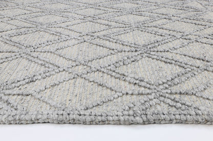 Shoreline Cobblestone Tribal Grey Wool Rug