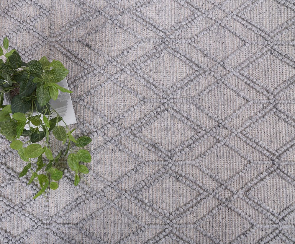 Shoreline Cobblestone Tribal Grey Wool Rug