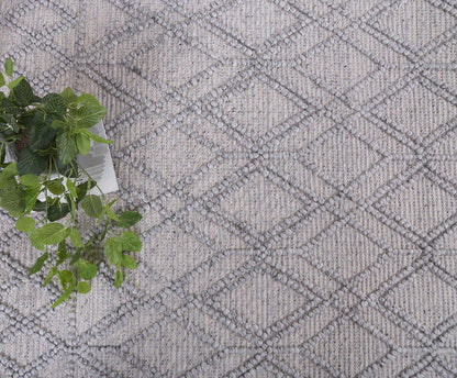 Shoreline Cobblestone Tribal Grey Wool Rug