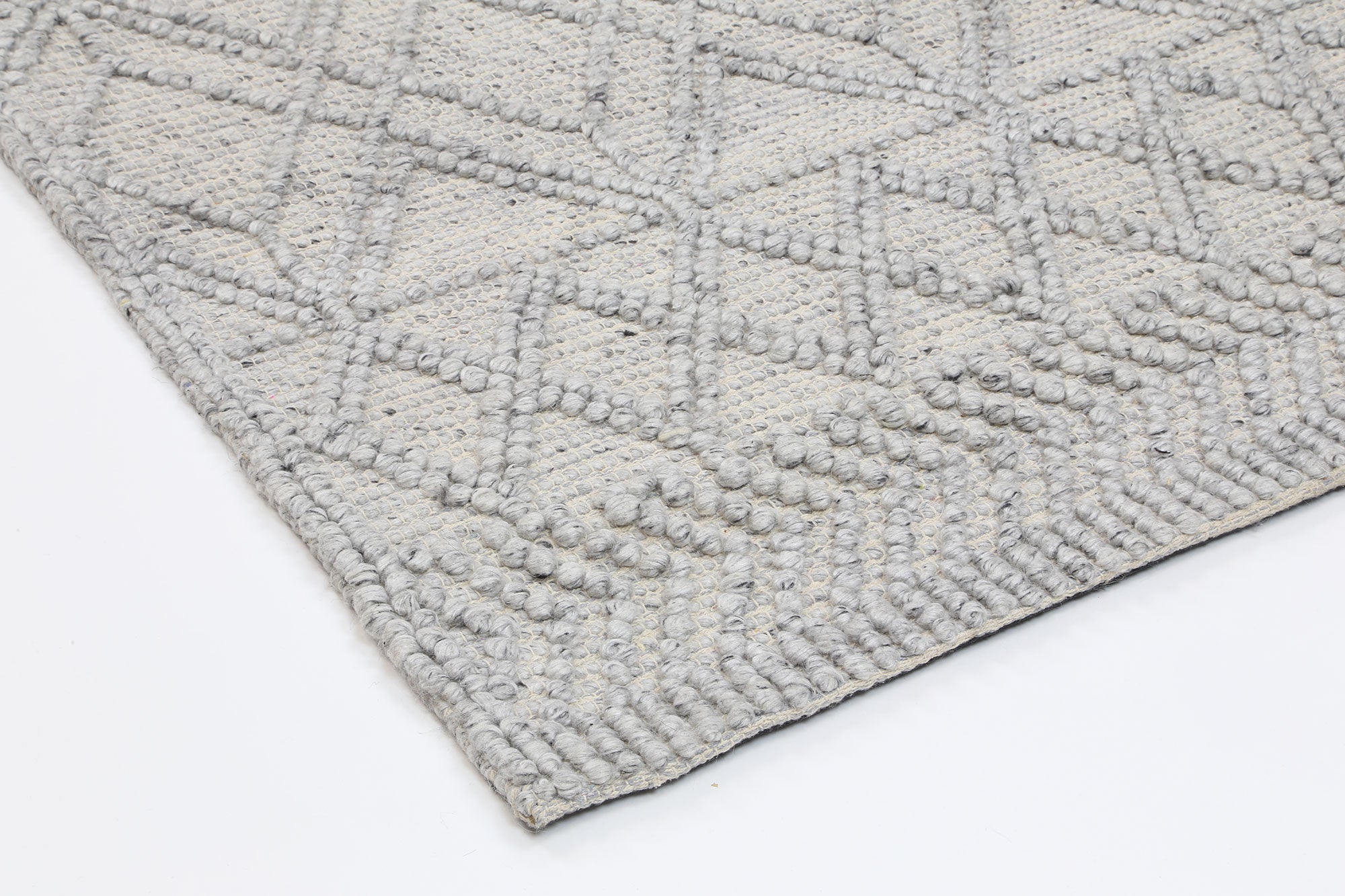 Shoreline Cobblestone Tribal Grey Wool Rug