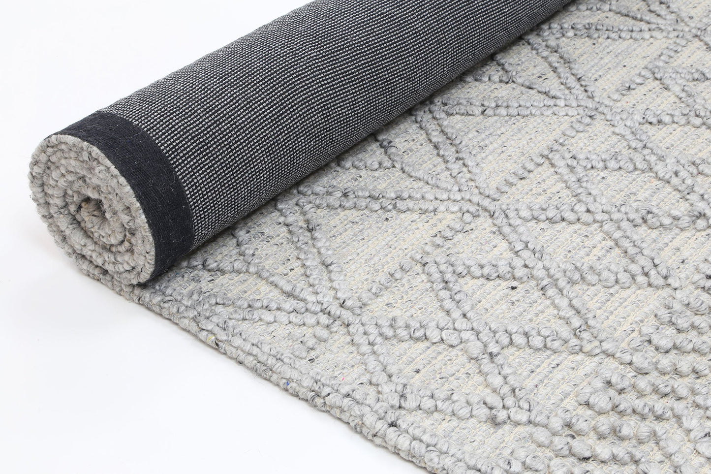 Shoreline Cobblestone Tribal Grey Wool Rug
