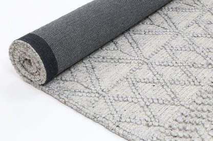 Shoreline Cobblestone Tribal Grey Wool Rug