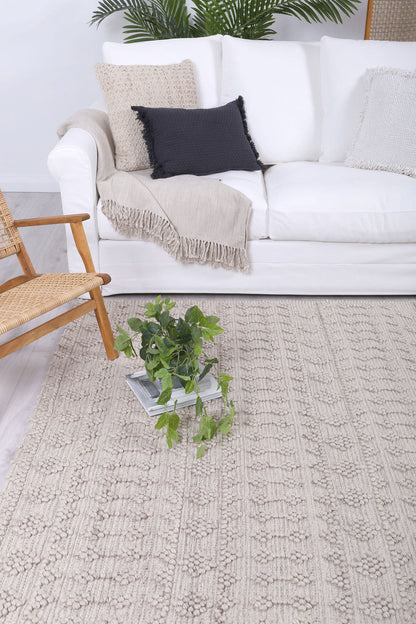 Shoreline Fine Tribal Natural Wool Rug