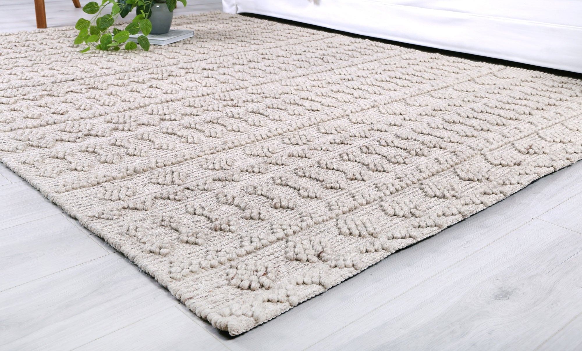 Shoreline Fine Tribal Natural Wool Rug
