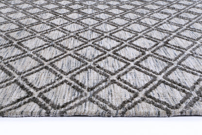 Estra Ajnala Charcoal & Beige Cotton Blend Rug