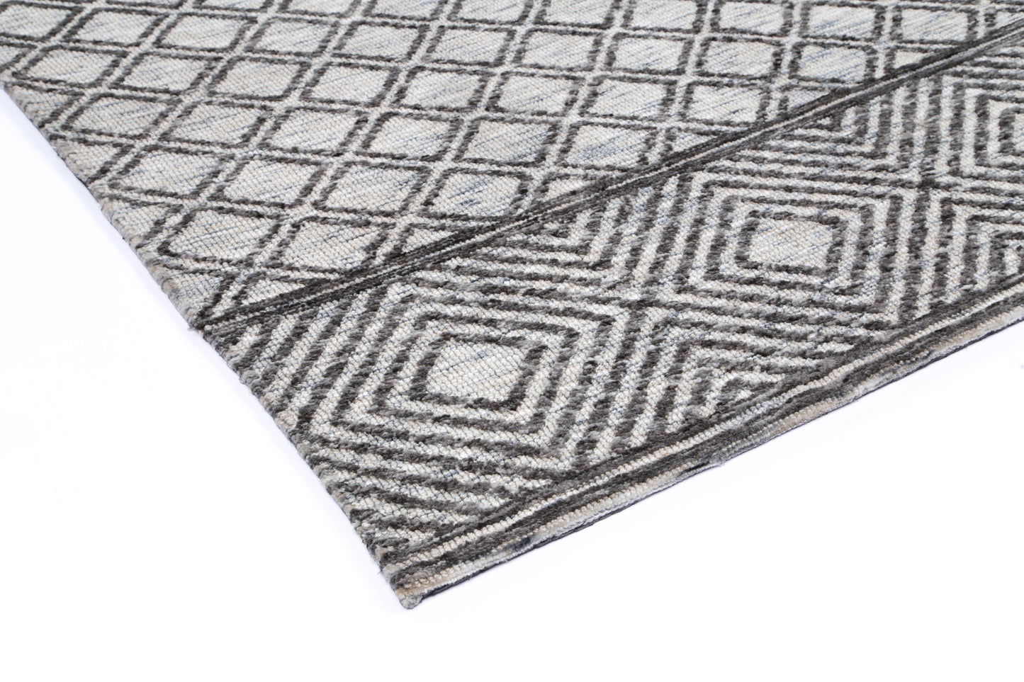 Estra Ajnala Charcoal & Beige Cotton Blend Rug
