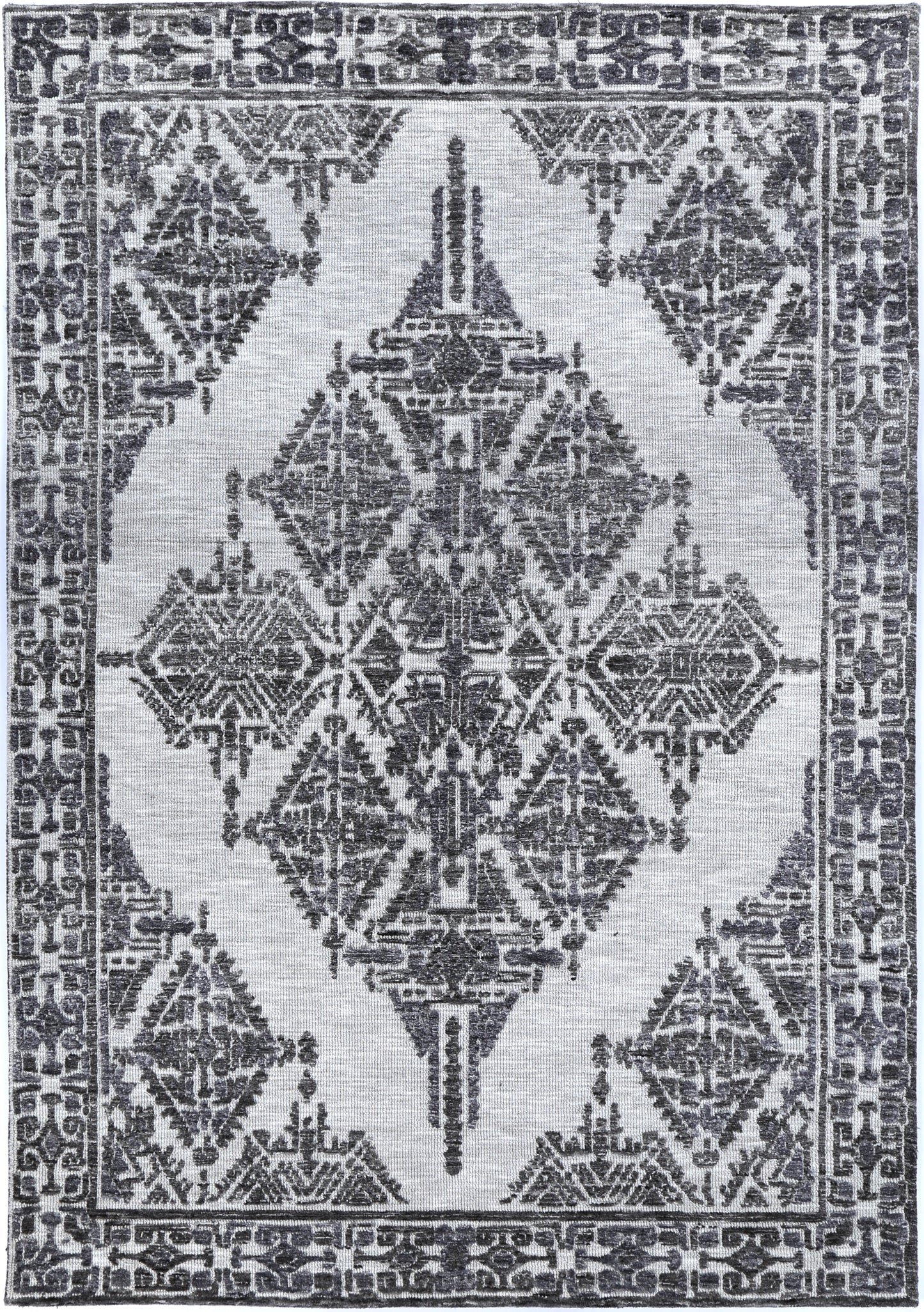 Estra Beas Grey Cotton Blend Rug