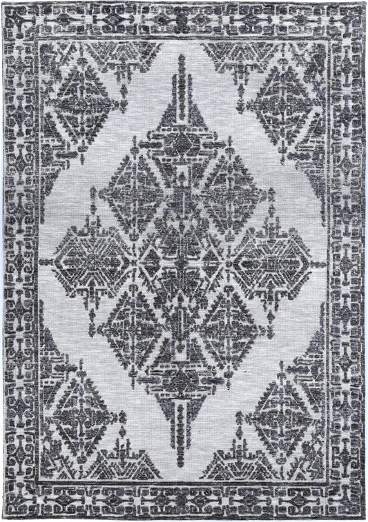 Estra Beas Grey Cotton Blend Rug