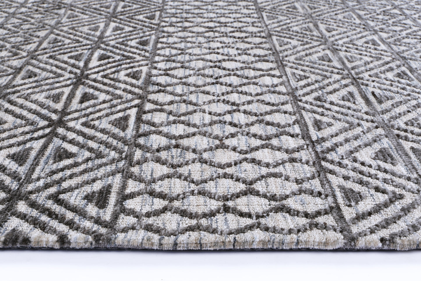 Estra Ramdass Charcoal & Beige Cotton Blend Rug