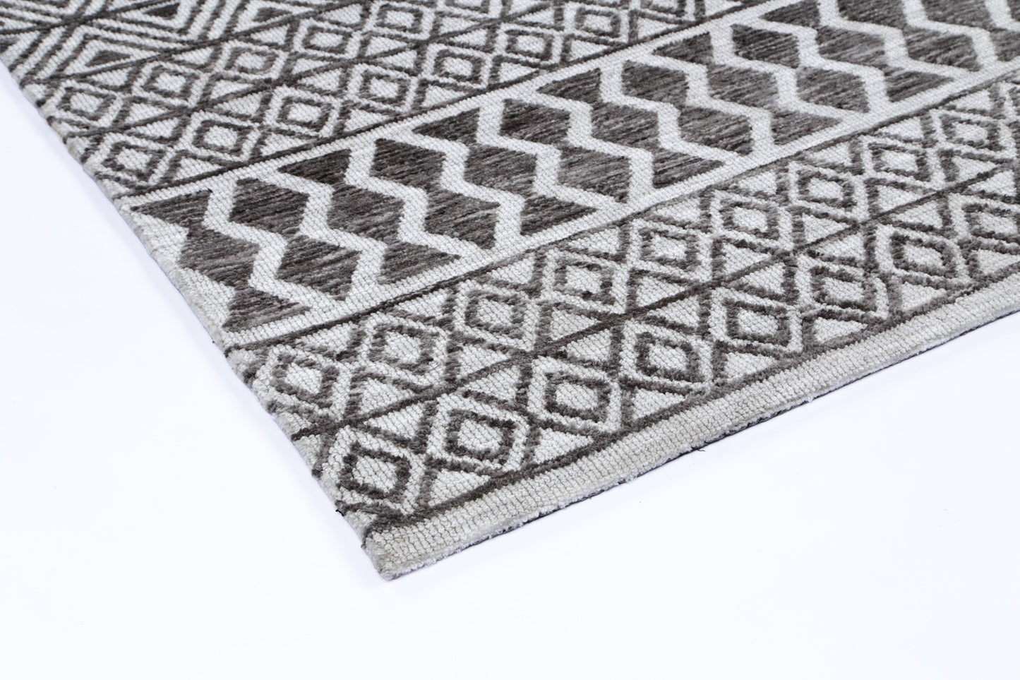 Estra Ramdass Charcoal & Beige Cotton Blend Rug
