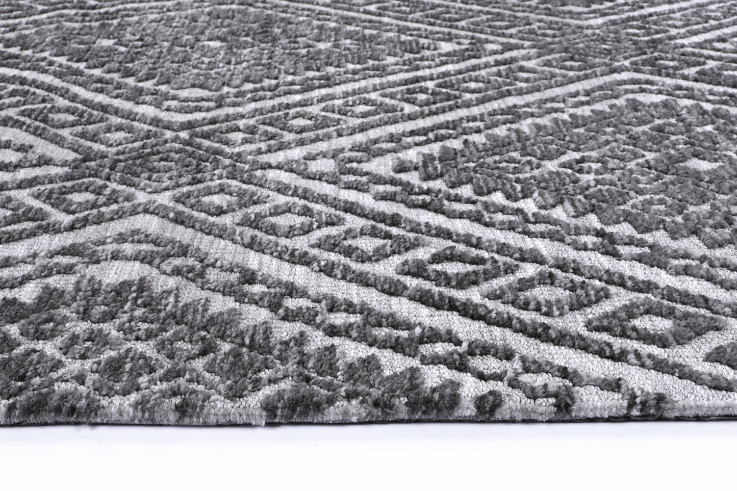 Estra Majitha Grey Cotton Blend Rug