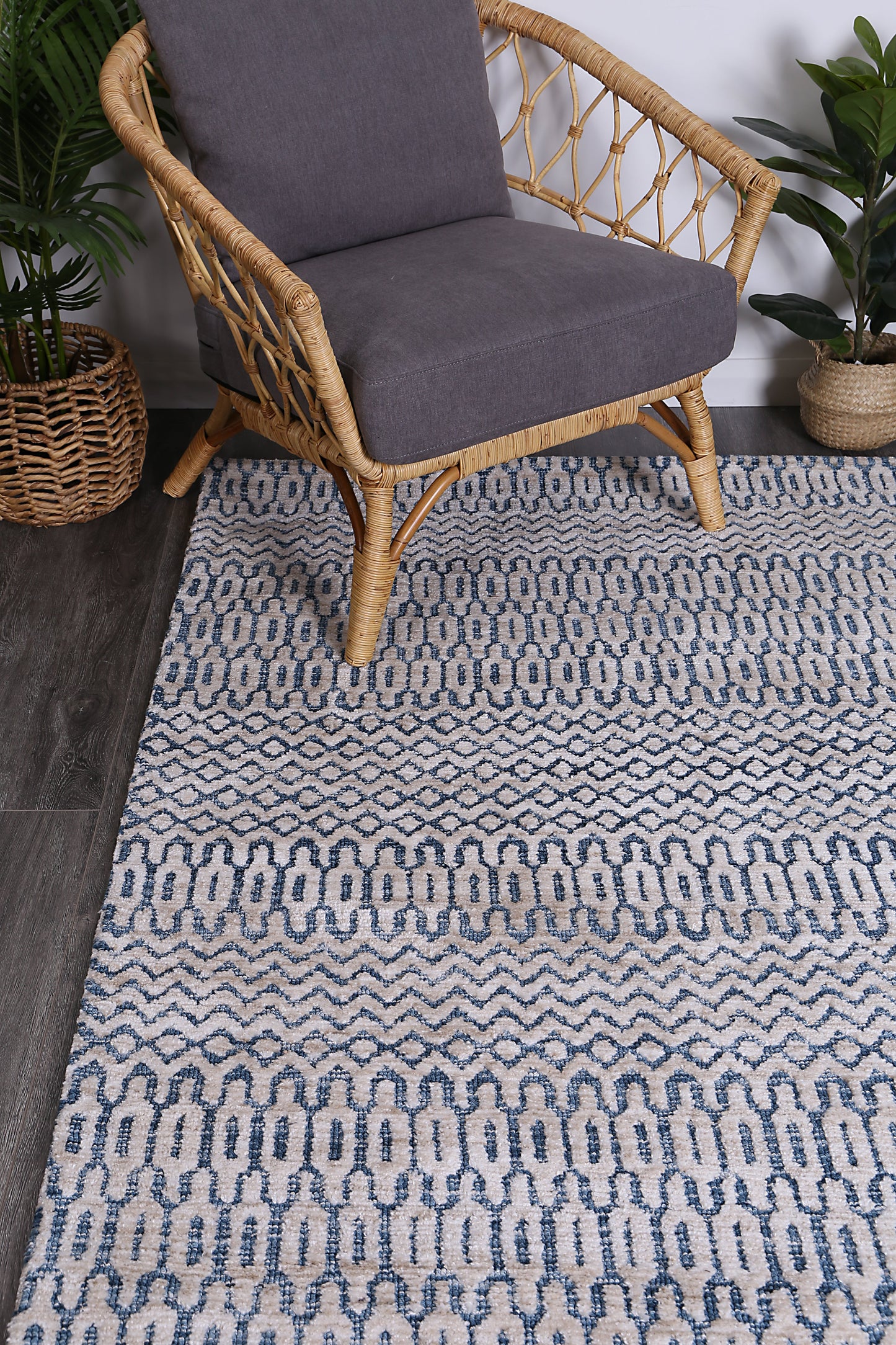 Estra Camphils Navy Tribal Rug