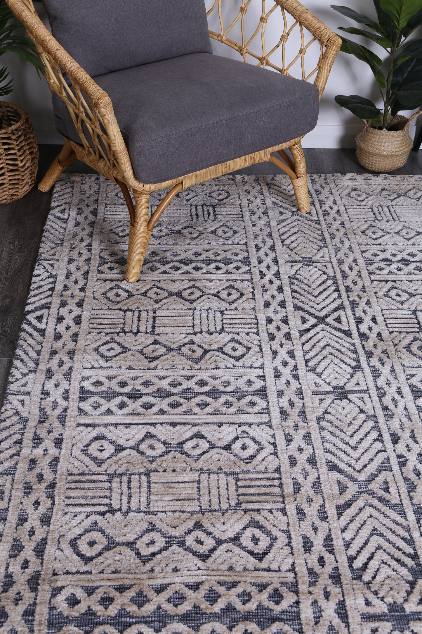 Estra Glenroy Blue Tribal Rug