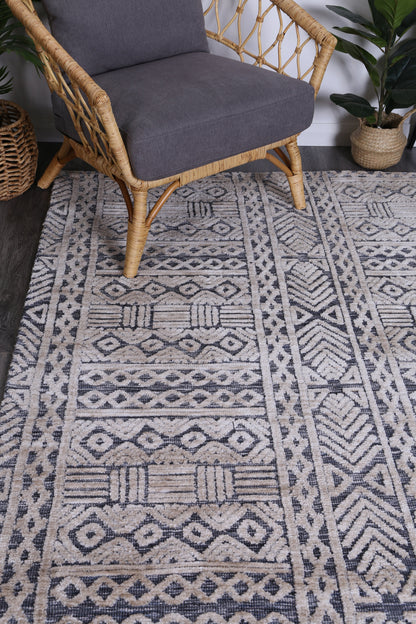 Estra Glenroy Blue Tribal Rug