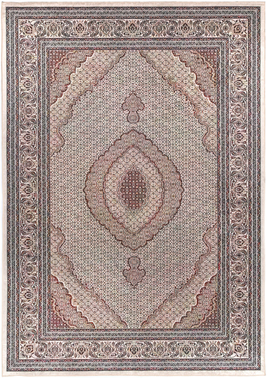 Valencia Medallion Red Non-Slip Rug - ANGE04
