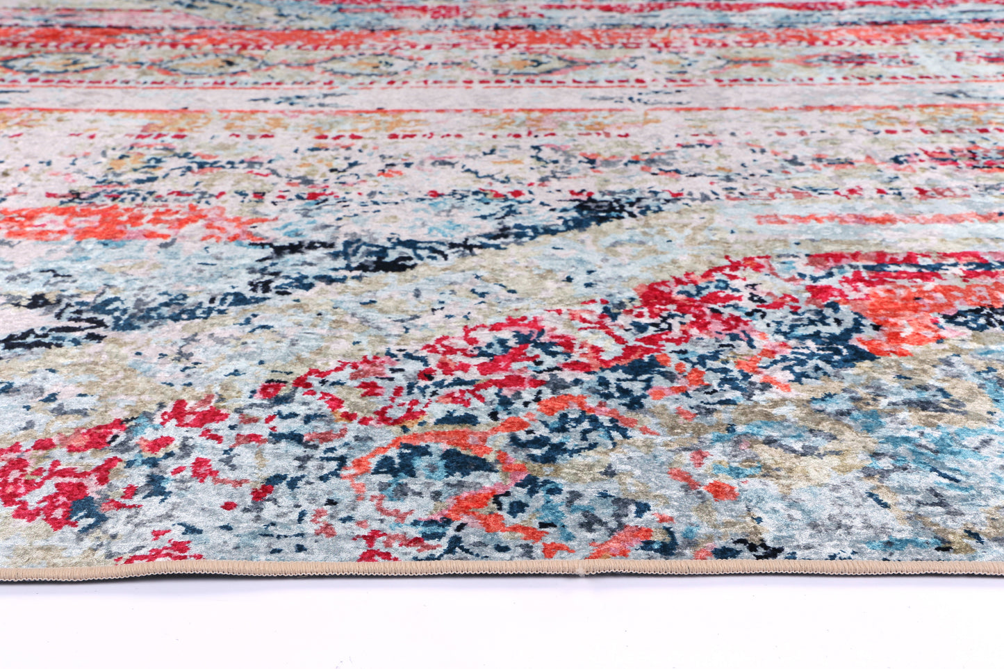 Valencia Boho Multi Non-Slip Rug - ANGE10