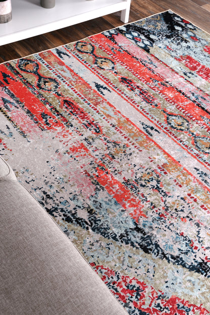 Valencia Boho Multi Non-Slip Rug - ANGE10