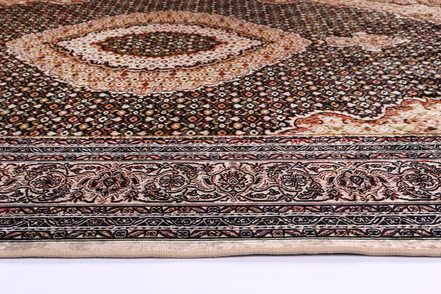 Valencia Medallion Gold Non-Slip Rug - ANGE11