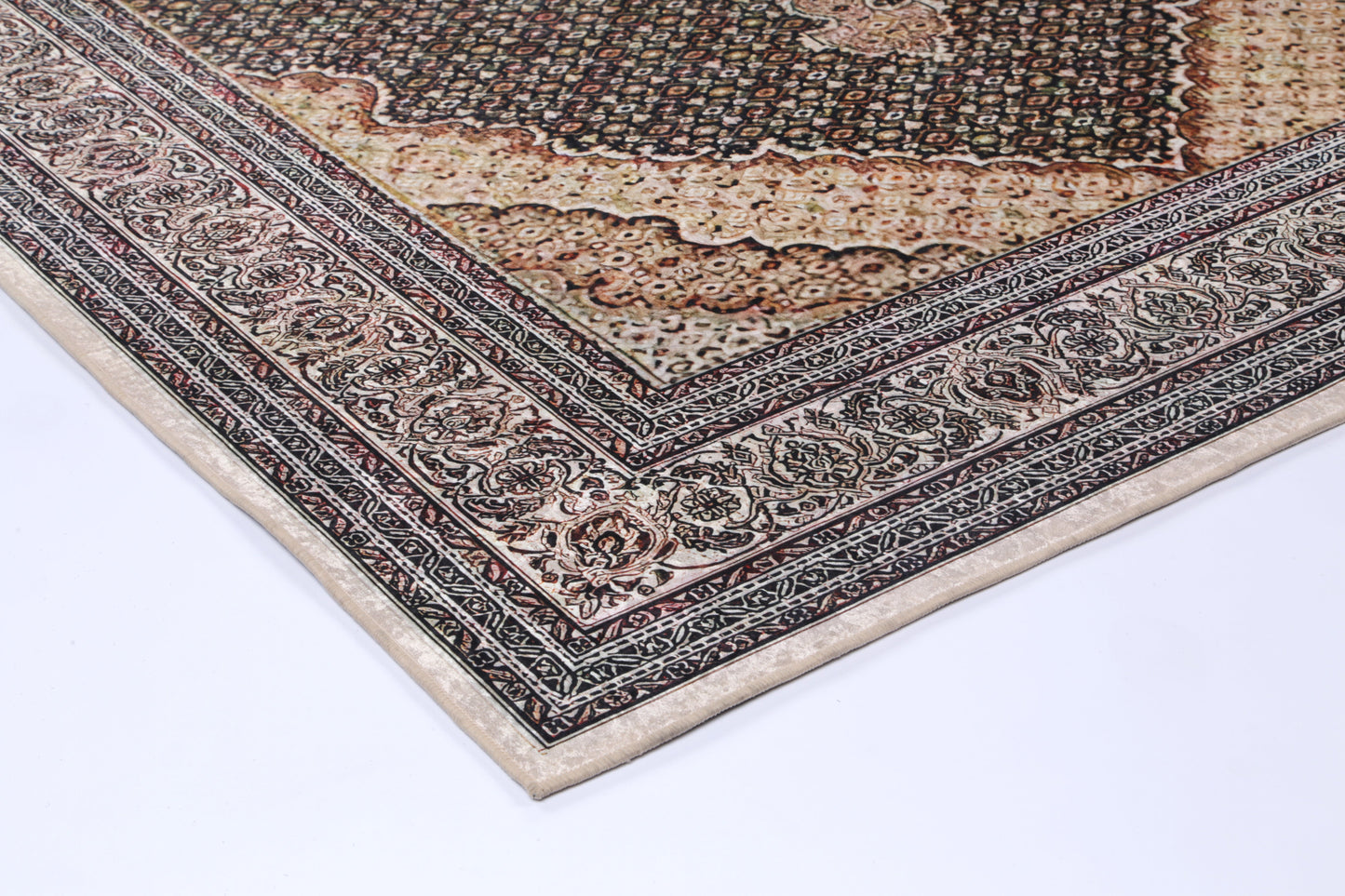 Valencia Medallion Gold Non-Slip Rug - ANGE11
