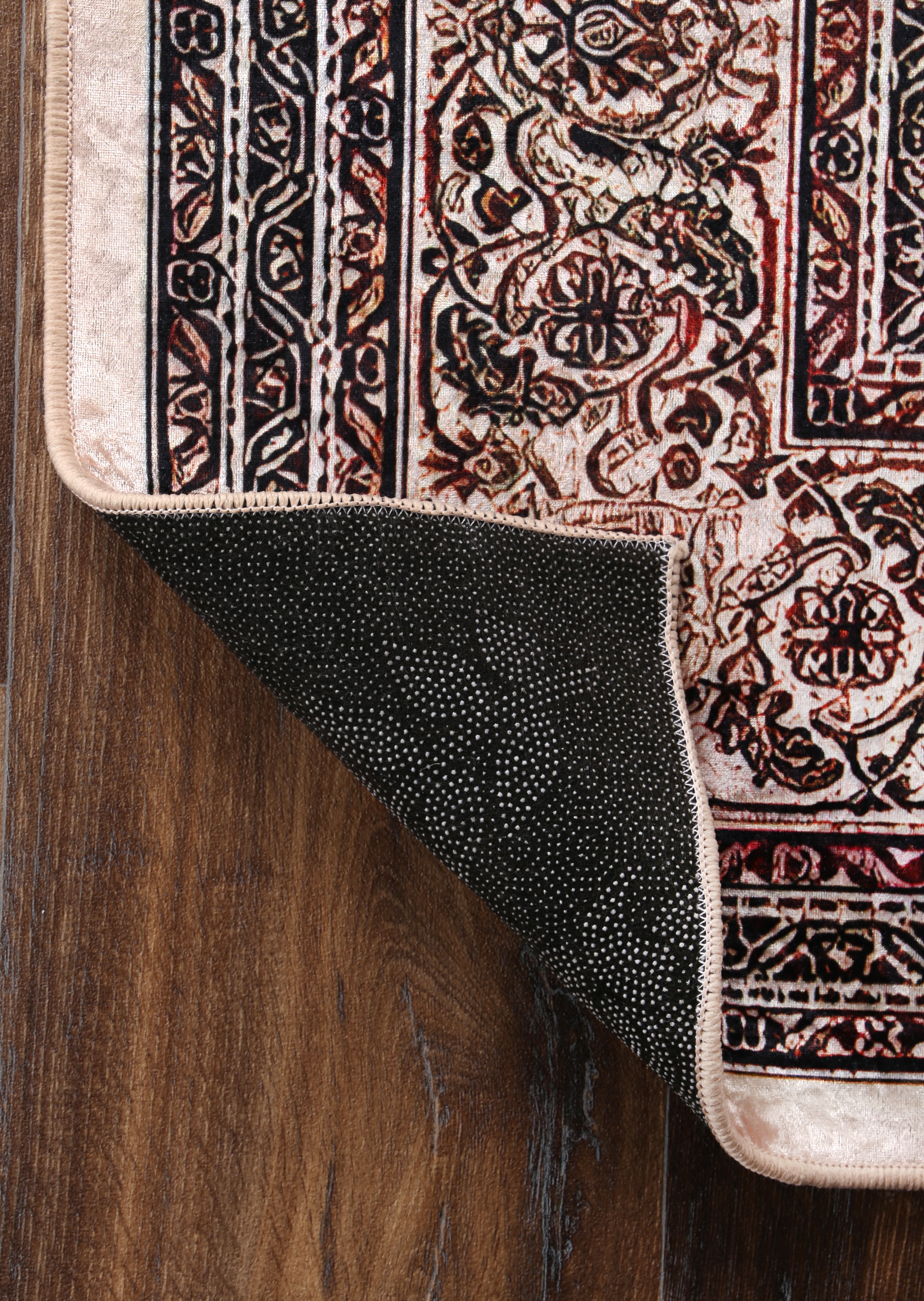 Valencia Medallion Gold Non-Slip Rug - ANGE11