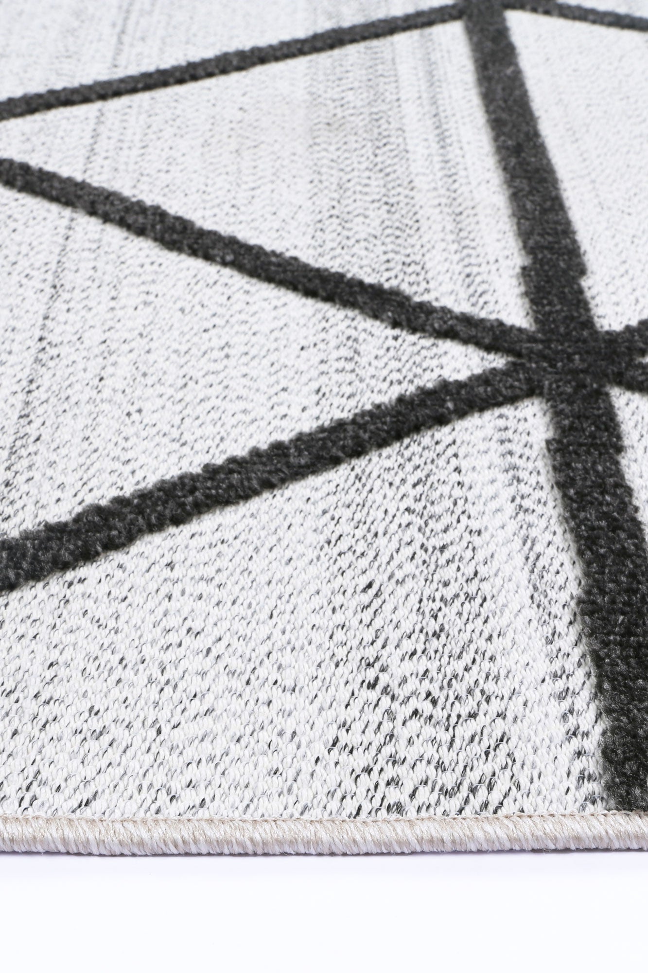 Kaelen Trojan Geometric Ivory and Anthracite Rug