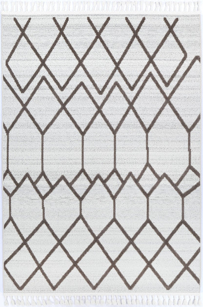 Kaelen Lelantine Geometric Cream and Brown Rug