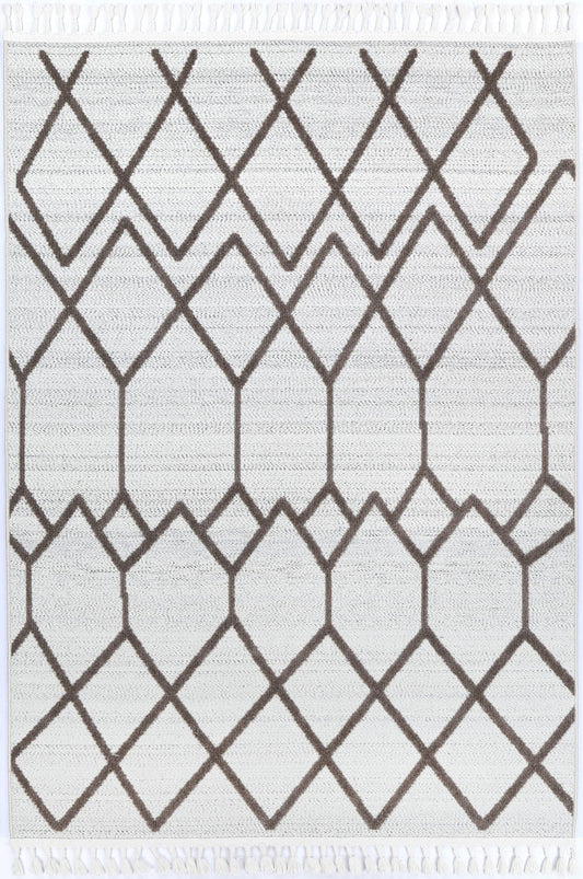 Kaelen Lelantine Geometric Cream and Brown Rug