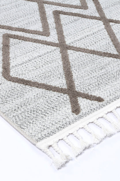 Kaelen Lelantine Geometric Cream and Brown Rug