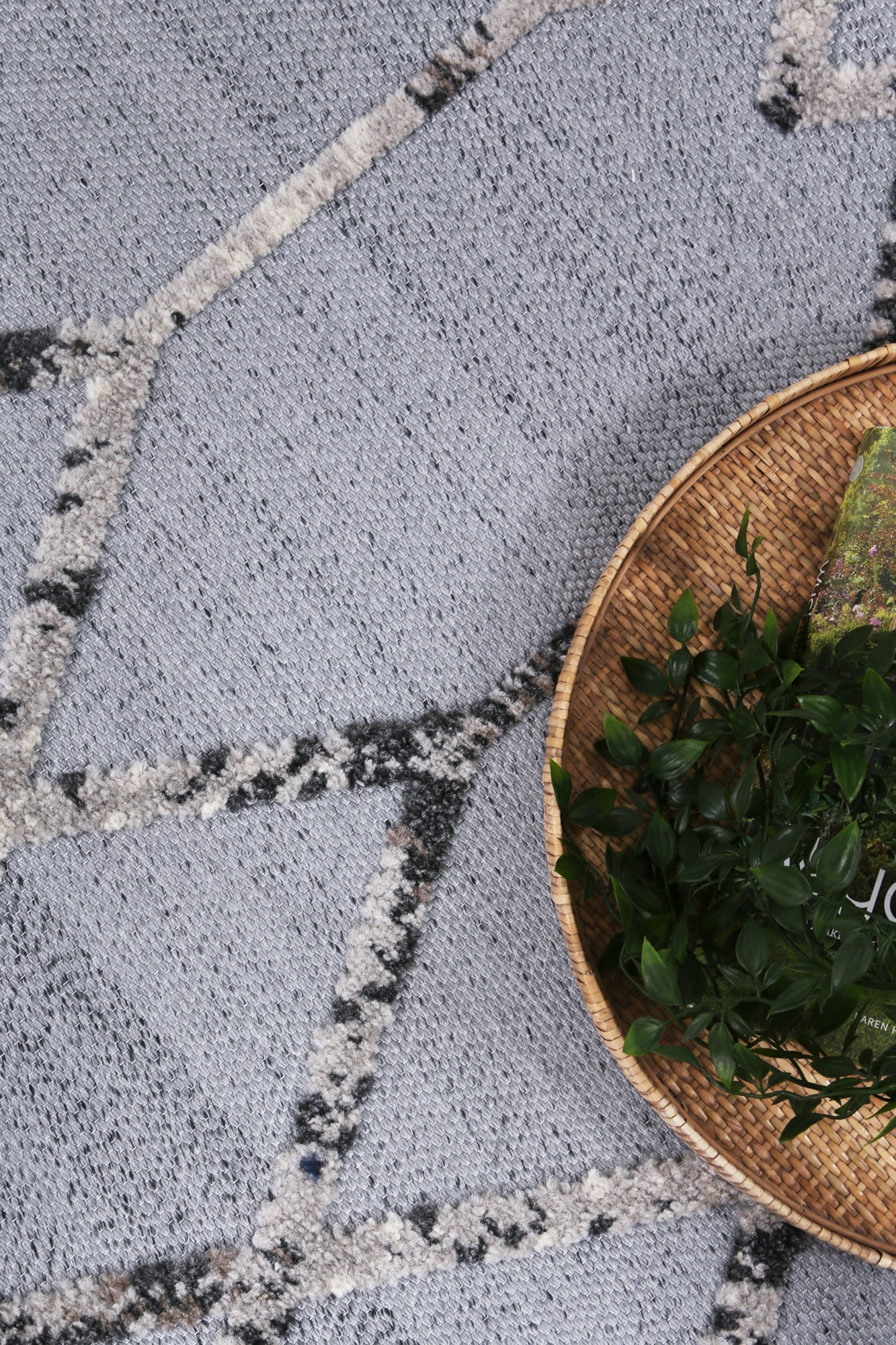 Kaelen Meliac Geomteric Grey and Taupe Rug