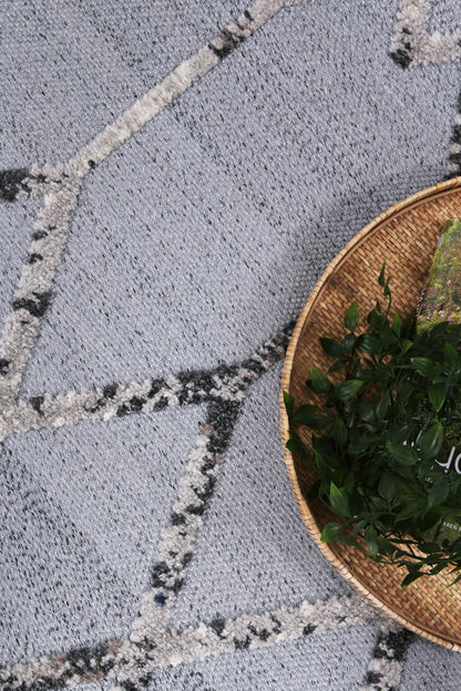 Kaelen Meliac Geomteric Grey and Taupe Rug