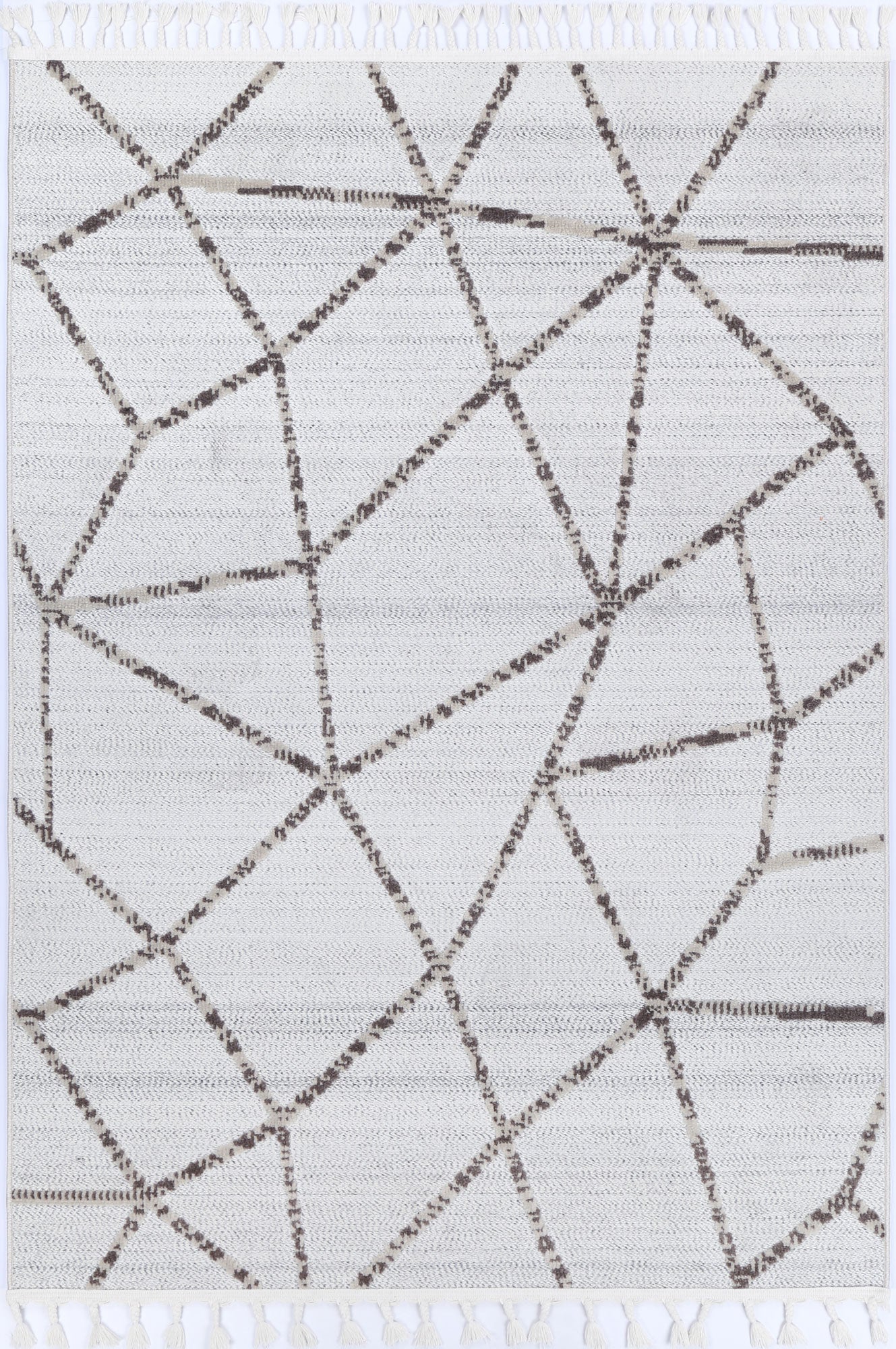 Kaelen Agros Geometric Cream and Beige Rug