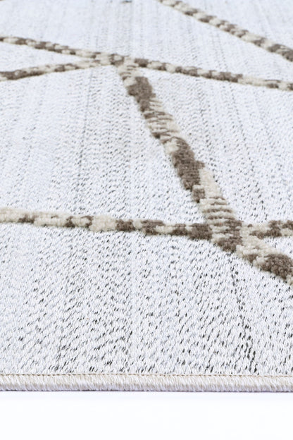 Kaelen Agros Geometric Cream and Beige Rug