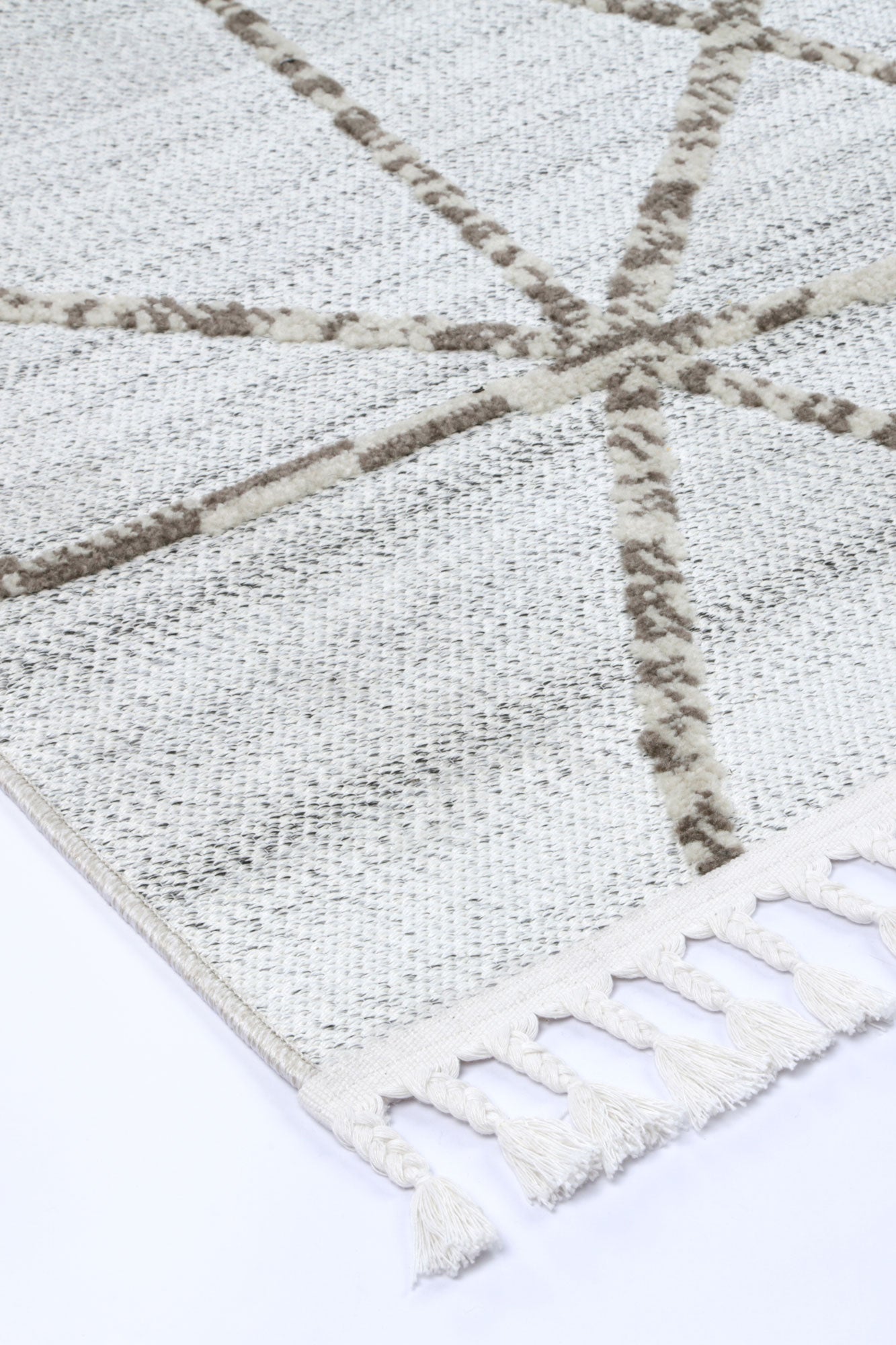 Kaelen Agros Geometric Cream and Beige Rug