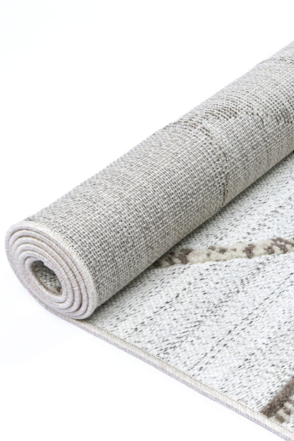 Kaelen Agros Geometric Cream and Beige Rug