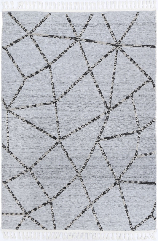 Kaelen Sparta Geomteric Grey and Ash Rug