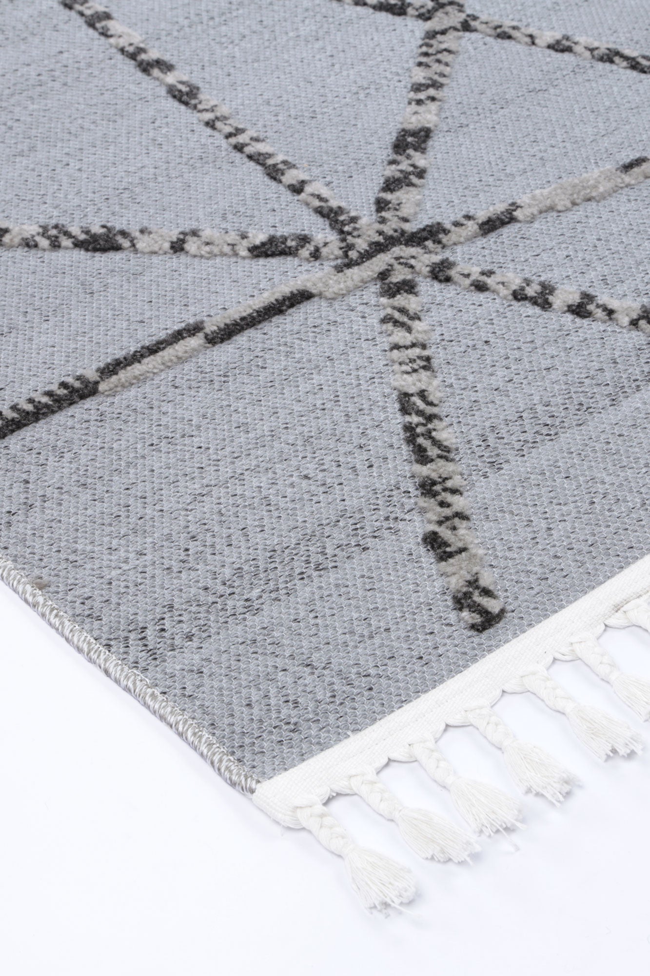 Kaelen Sparta Geomteric Grey and Ash Rug