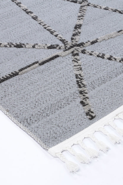 Kaelen Sparta Geomteric Grey and Ash Rug