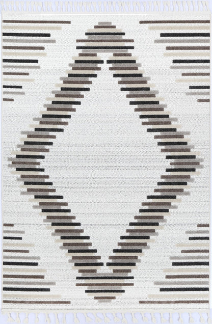 Kaelen Attica Diamond Stone and Grey Rug