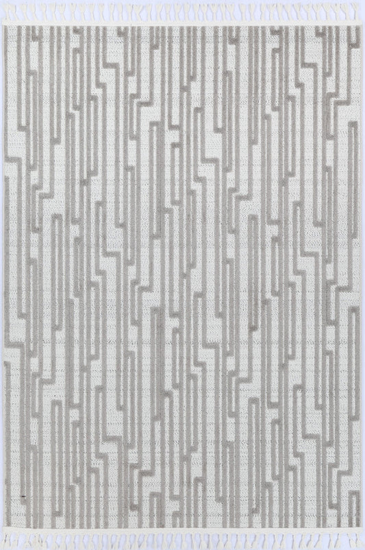 Kaelen Naxos Geometric Beige and Taupe Rug