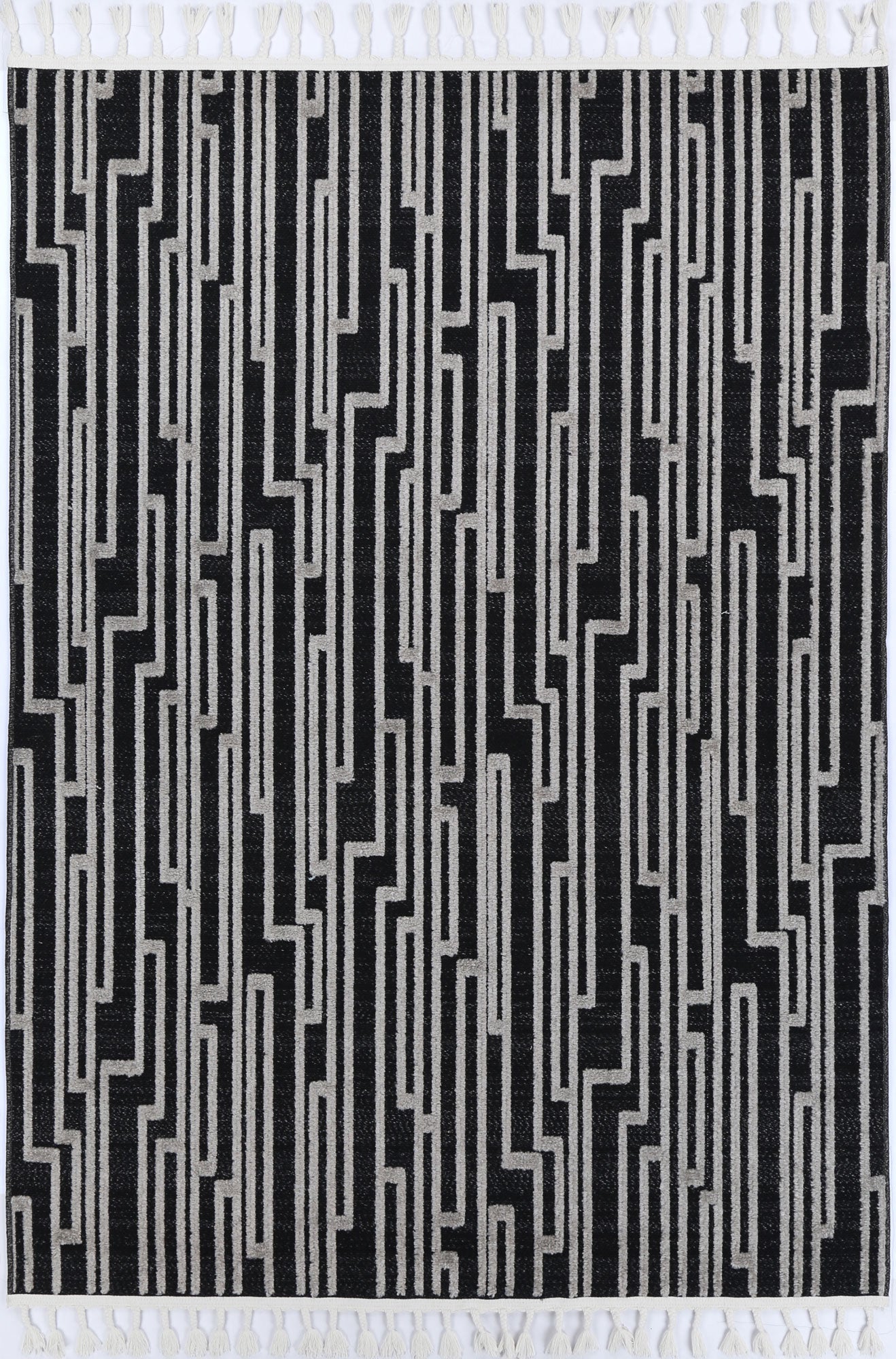 Kaelen Arcadia Geomteric Black and White Rug