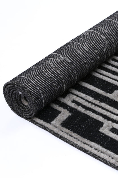Kaelen Arcadia Geomteric Black and White Rug